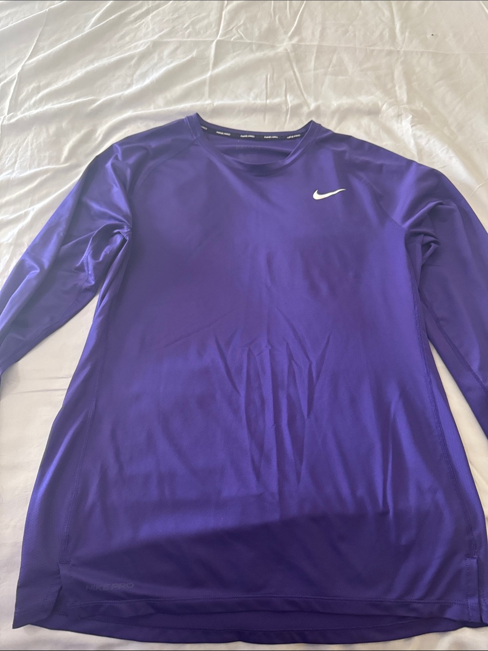 Nike Kid’s XXL Purple Long-Sleeve Dri-FIT Tee